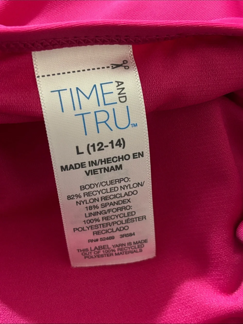 Time and Tru Women's One Shoulder One Piece Swimsuit